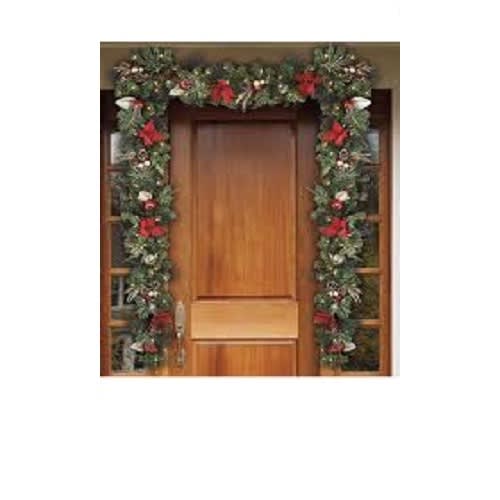 Garland Hunter Pre-lit & Decorated LED Lights-9ft