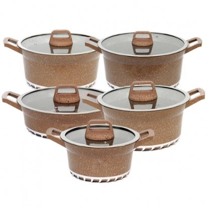 Granite Cooking Pots Set - 10 Pieces