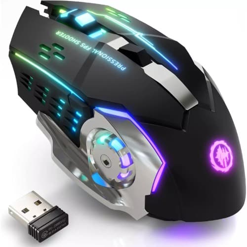 T2 Wireless 6 Buttons 3600dpi Silent Gaming Mouse
