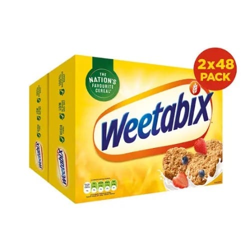 Weetabix Natural Whole Grain Wheat Cereal - 500g X 2 - 48 packs