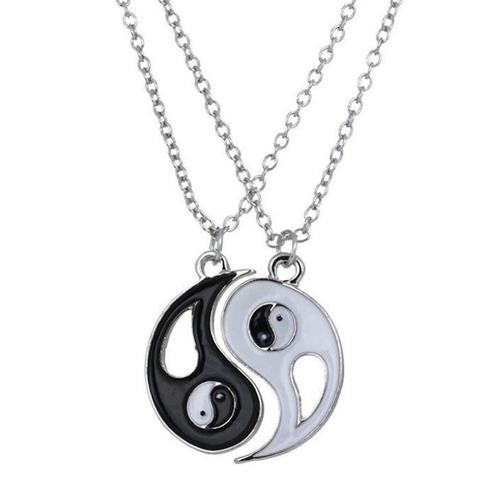 Yin Yang Ba Gua Tai Chi Charms Couples Necklace Valentine's Gift