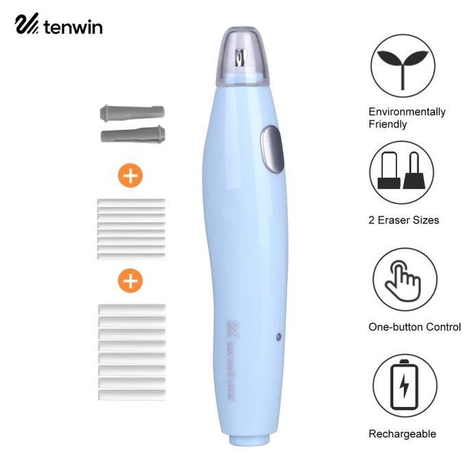 Tenwin Electric Eraser Kit With 16 Eraser Refills