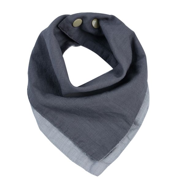 2PCS 2 Colors Reversible Muslin & Cotton Baby Bibs