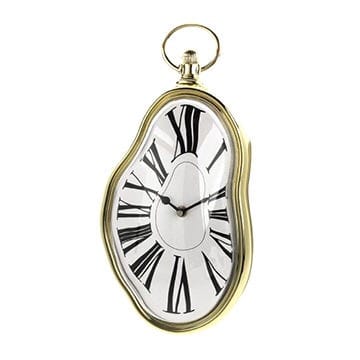 Wall Clock Melting- Gold