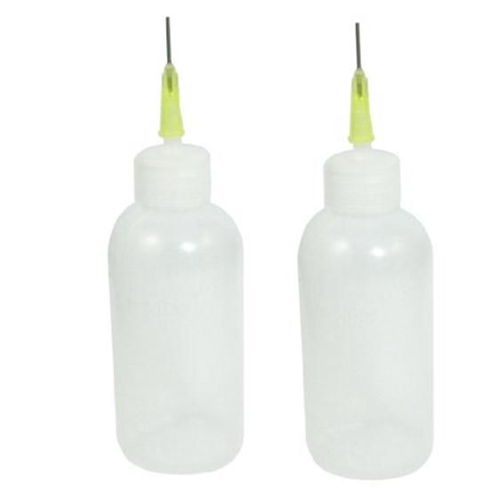 2PCS Clear White  Nozzle Plastic Sewing Machine Oil 50ml