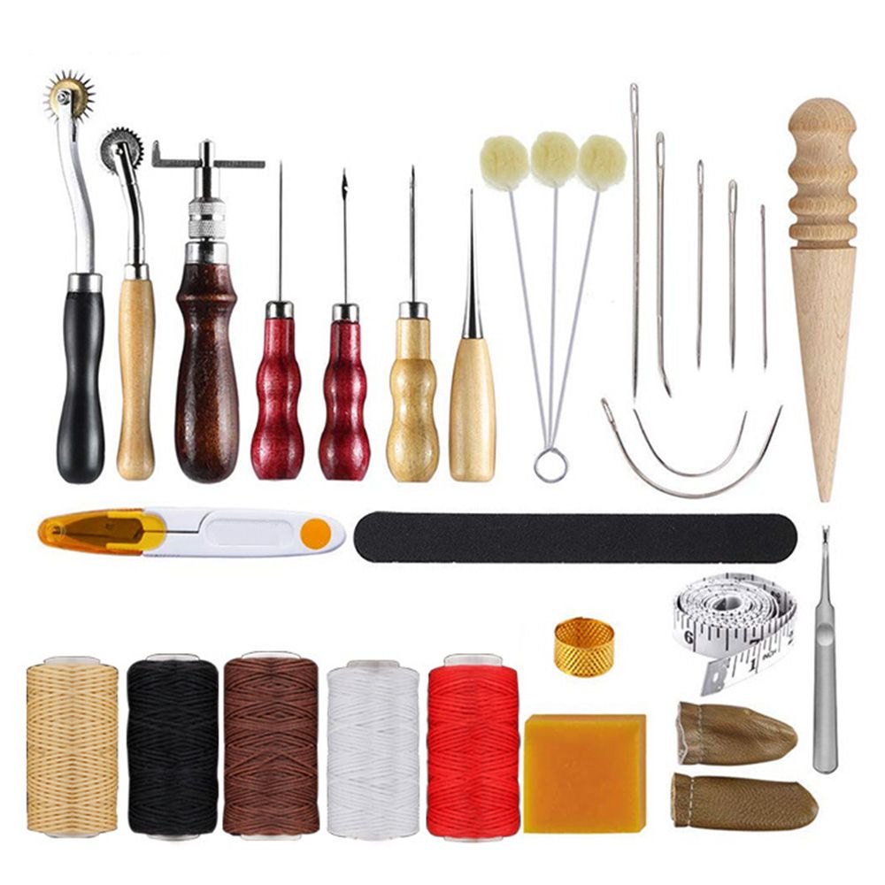 30pcs Leather Tool Kit Leather Working Tools Basic Leather