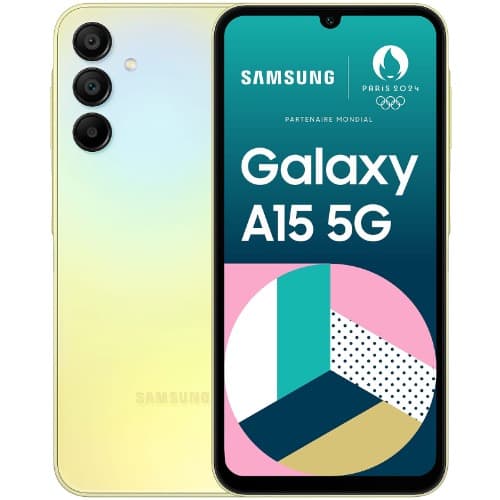 Galaxy A15 5G - 6.5" - 256GB ROM - 8GB RAM - Dual SIM - 50MP - Fingerprint - 5000mAh - Yellow