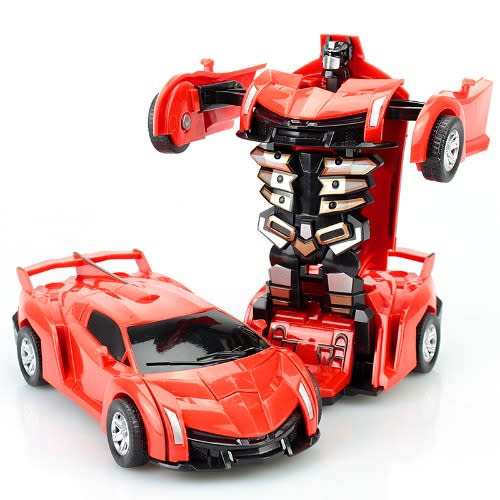 Car Inertial Transformer Robots Toy - Red