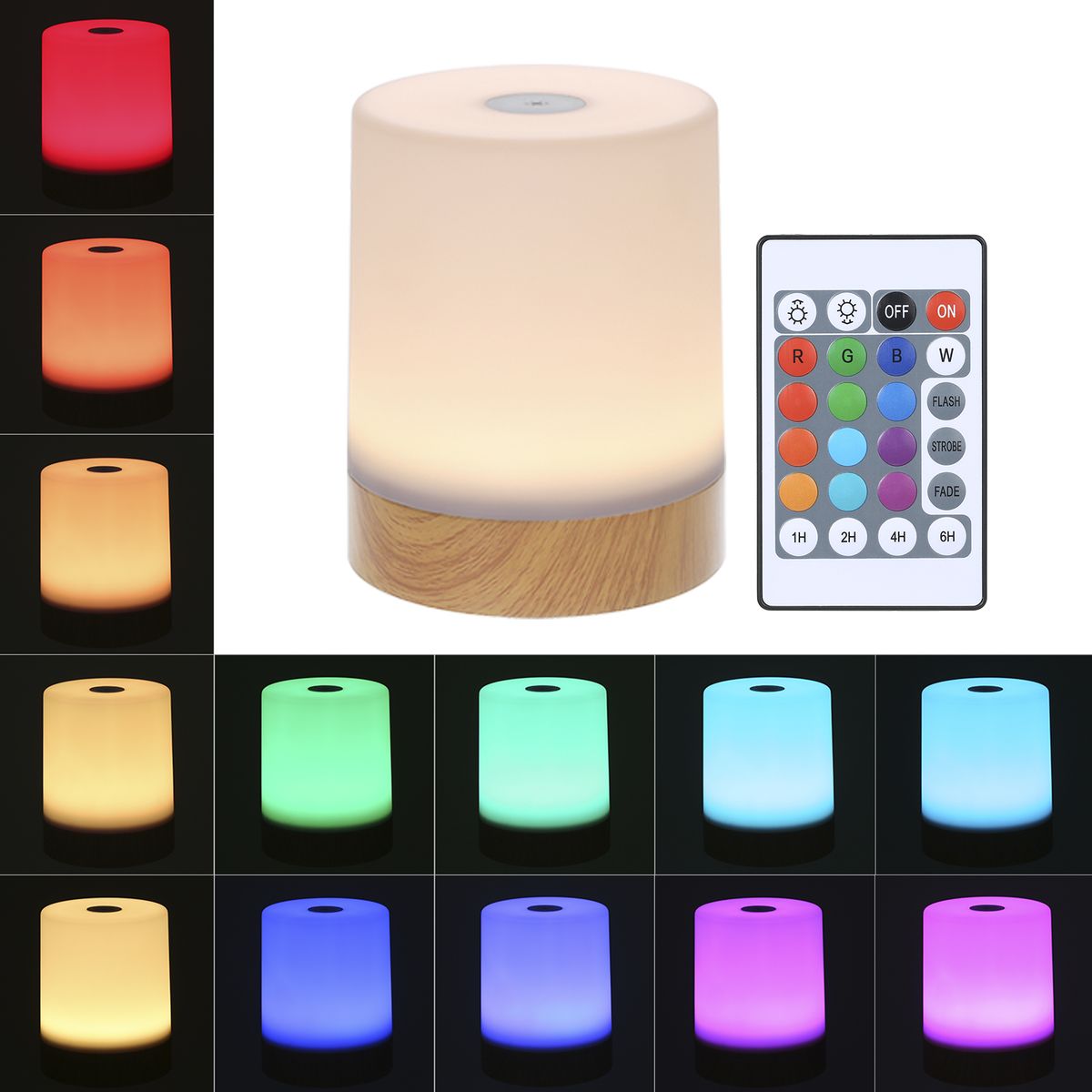 Portable USB Night Light With Remote 13 Colors & 3 Lighting
