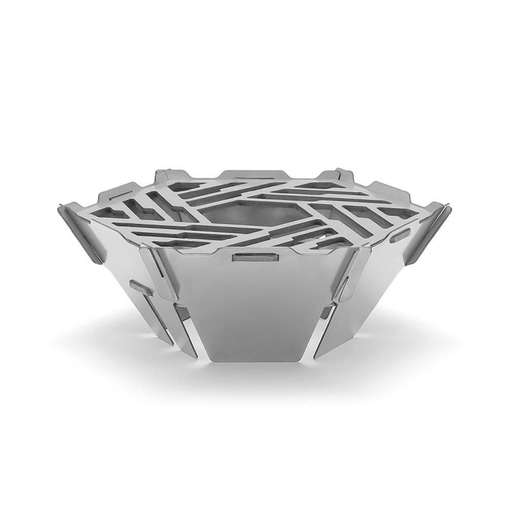 Outdoor Camping Stoves Rack Portable Stainless Steel Furnace Frame Windshield Multifunctional Picnic BBQ Cooking Accessory Fire Burn Pit Stand Wind Screen