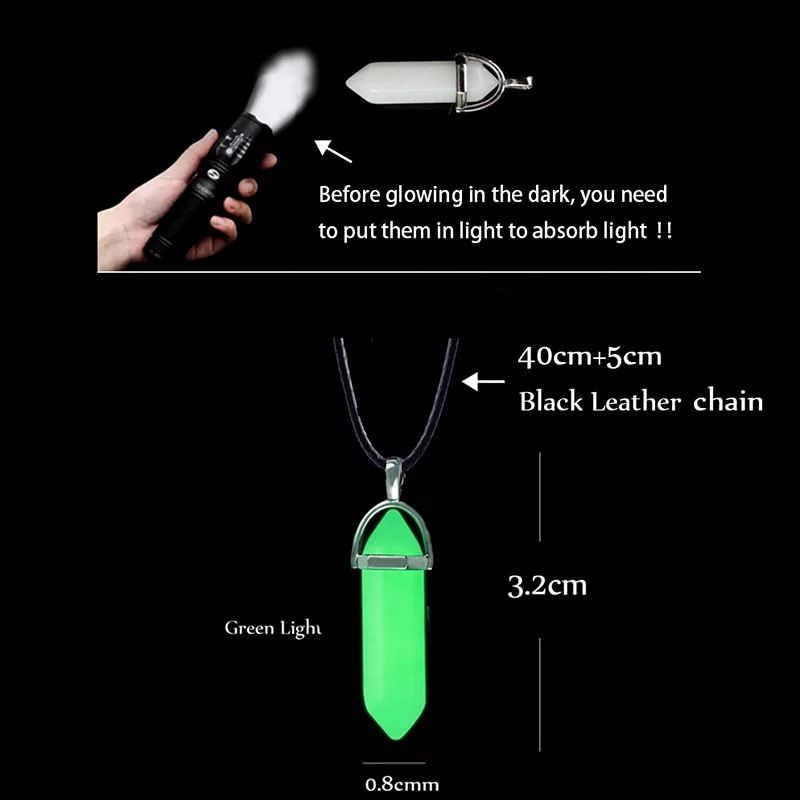 Luminous Hexahedral Column Pendant Necklace