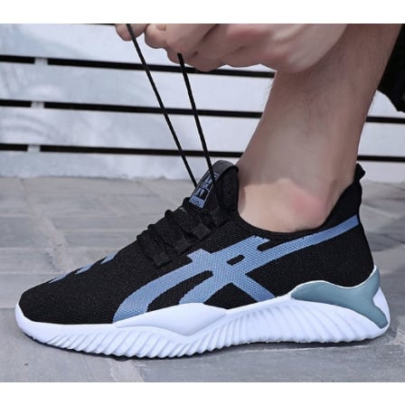 Unisex Sports Sneakers - Black Silver