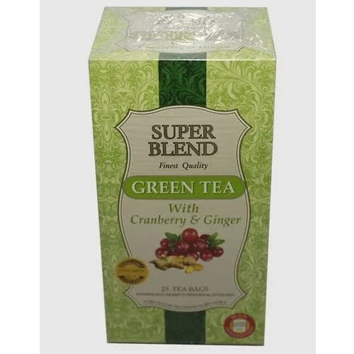 Super Blend - Green Tea With Cranberry - 25 Bags