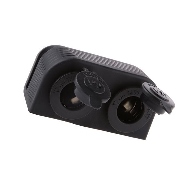 12V 2Way Motorcycle Dual   Power Adapter Socket