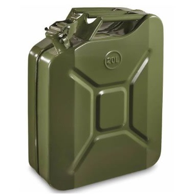 Metal Jerry Can Containers - 20L - Green