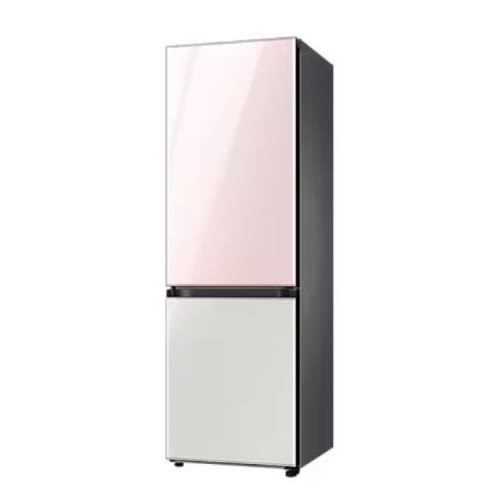 Bottom Freezer Refrigerator 350L - Pink And glam White