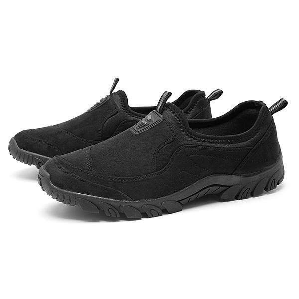 Men Canvas Elastic Slip On Light Weight Sports Outdoors Walking Shoes Sneakers Black {39}