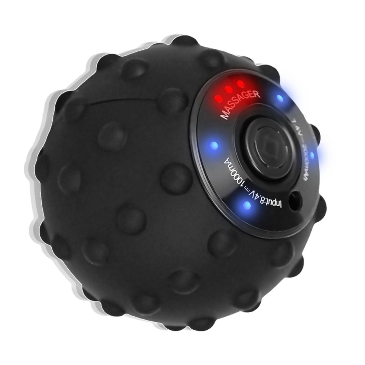 4 Speed Vibrating Massage Ball Mini Rechargeable Vibration Ball Pilates Yoga Back Muscle Recovery Massage Roller for Spine Neck Back Pain Relief Muscle Trigger Point