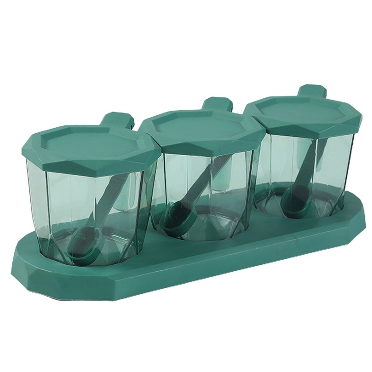 Spice Bottle Transparent Transparent Spice Organizer Green