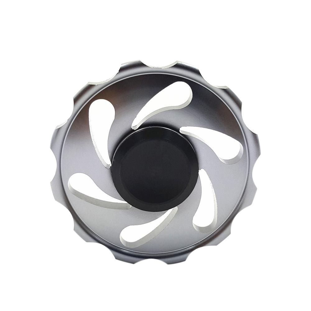 New Metal Aluminium Alloy Round EDC Hand Fidget Finger Spinner Gadgets Focus Tool Desk Toy Spin Widget for ADD ADHD Children Adults Relieve Stress Anxiety