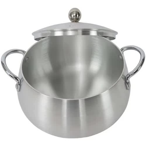 Aluminium Belly Pot With Lid - One Set