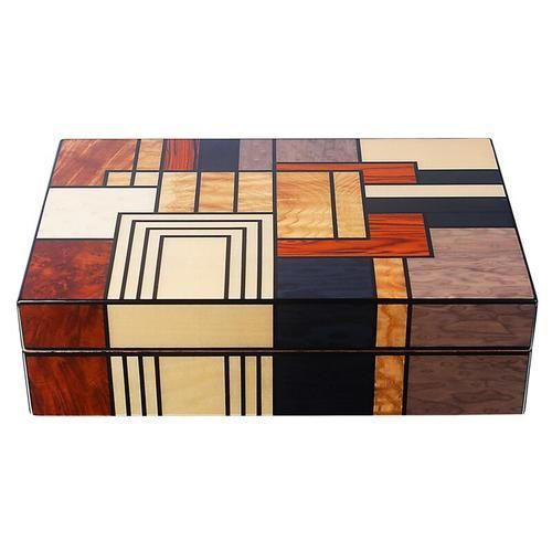 Large Capacity Solid Wood Cedar Parquet Creative Cigar Humidor Cigarettes Box Desk Accessories Gadget For Men