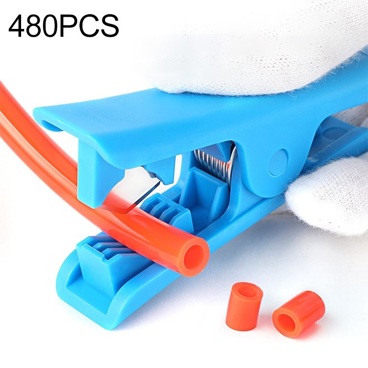 480pcs PE PU Pipe Tube Hose Clip Cutter