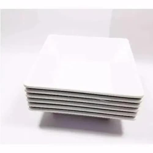 Rose 6pcs Ceramic Plates - White
