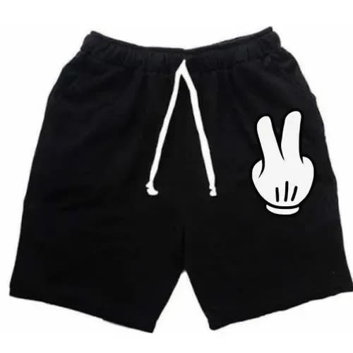 Men's Printed Black Short