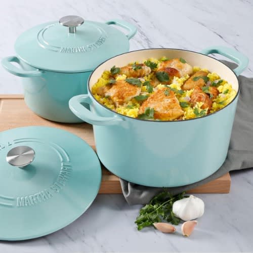 Martha Stewart 4 and 7 quart Enamel  Dutch Ovens