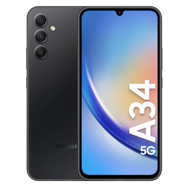 Galaxy A34 5G - 6.6"Amoled - 256GB ROM - 8GB RAM - Dual SIM - Fingerprint - 5000mAh - Black