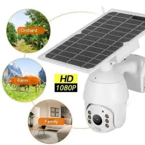 Solar Ptz Camera White With Day And Night Color -4g