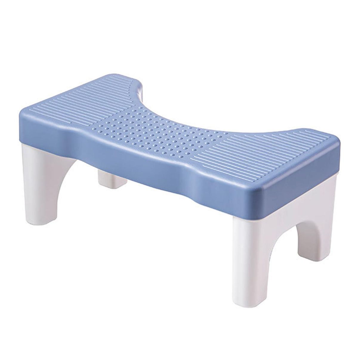 High Strength Toilet Footstool Squatease Portable Non-slip for Ages Blue White