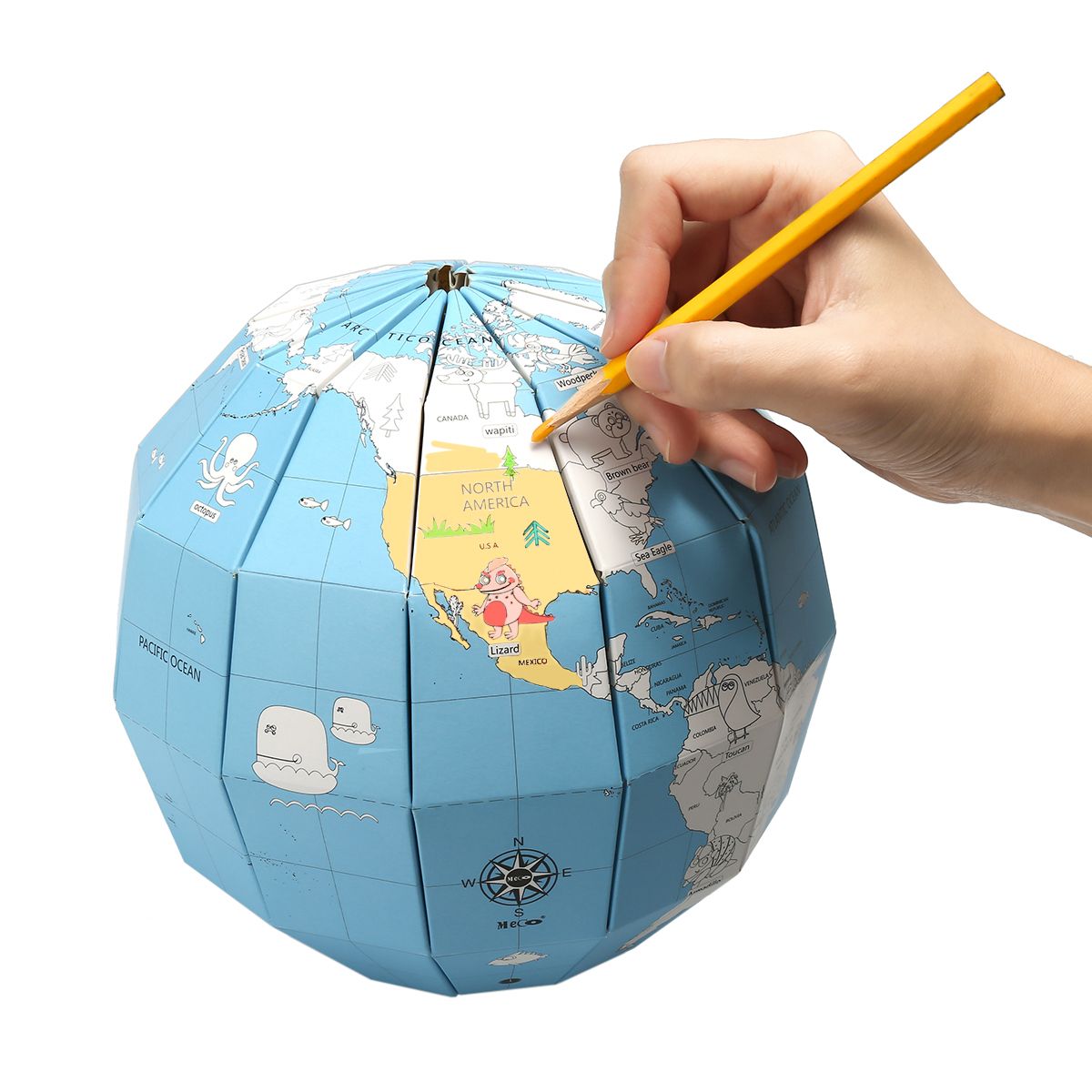 MECO ELE Blue Painted Globe