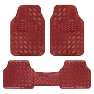 Universal Floor Mat For All Cars - 5pcs - Red - 18 by 30"