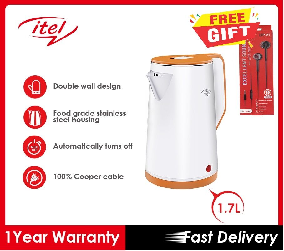 1.7 Litres (IKET17E1) Cordless Electric Kettle + Gift