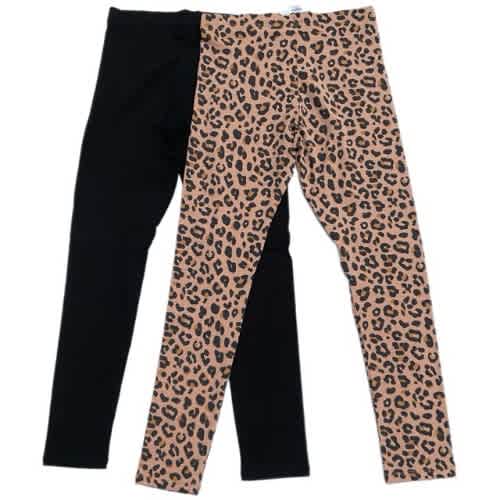 2 Pcs Girls Cheetah Print Leggings