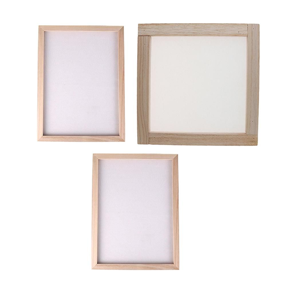 3Pieces Paper Making Frame Screen Wood Paper