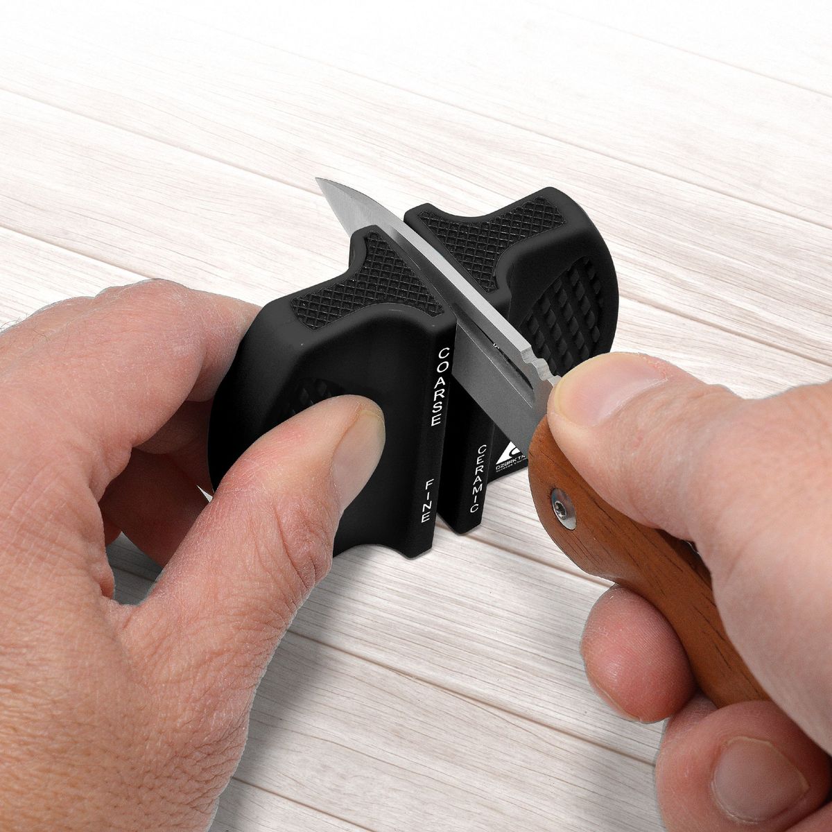 Ceramic Multipurpose Knife Scissors Sharpener Pocket Size