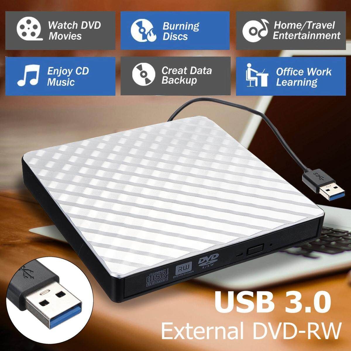 Ultra-slim USB3.0 External DVD/CD Writer Player Drive Reader High Speed For Macbook