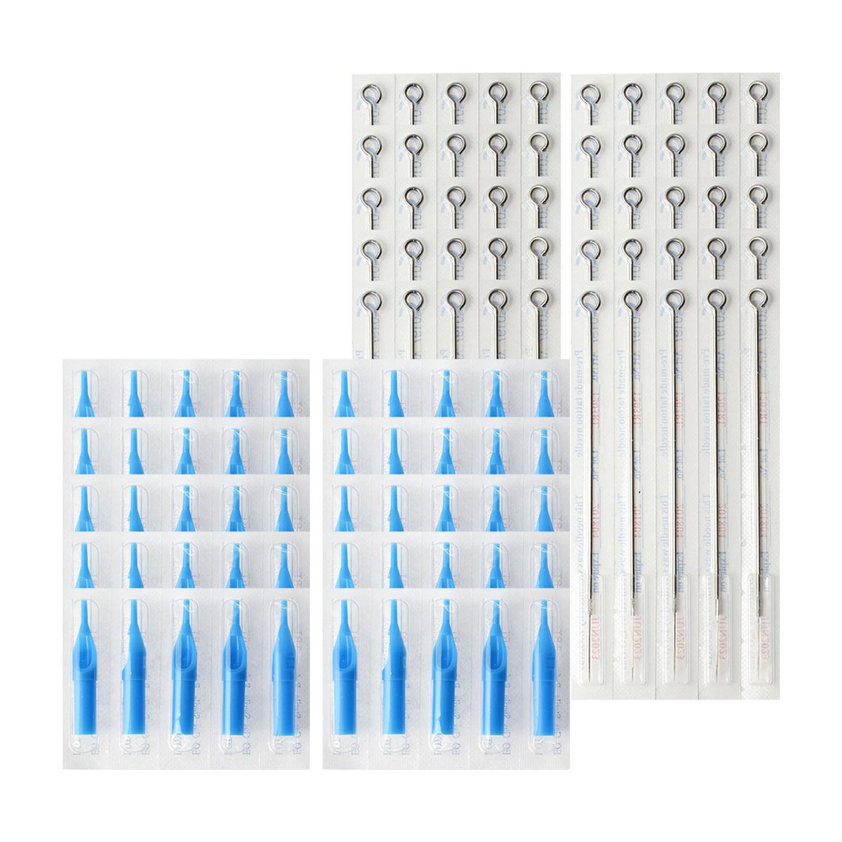 Atomus Tattoo Needles & Cartridges Set 50pcs Disposable Tattoo Needles 5RS & 50pcs Tattoo Needles Tubes 5RT Tattoo Tools Kit Tattoo Supplies
