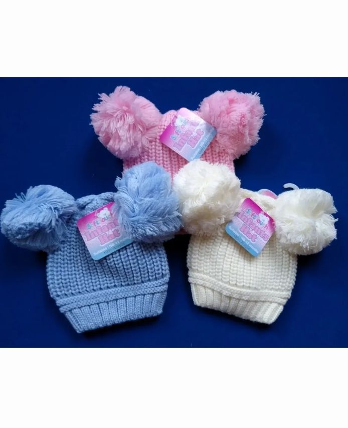 3 In 1 Baby Knitted Caps (head Warmer)