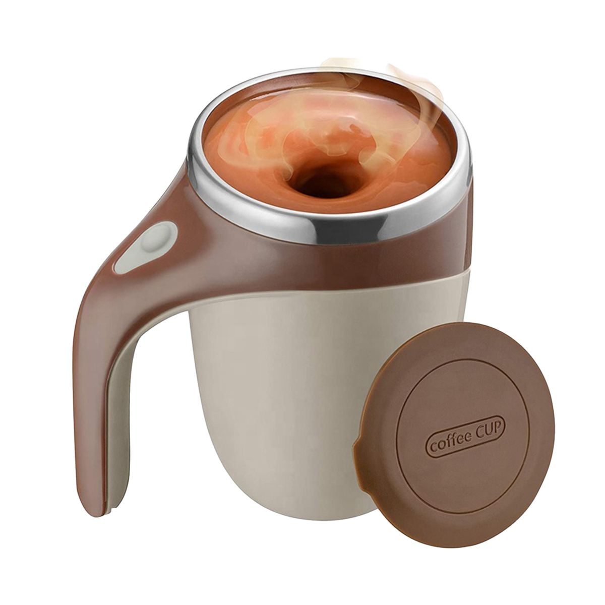 380mL Self Stirring Mug With Lid Automatic Magnetic Stirring Coffee Cup