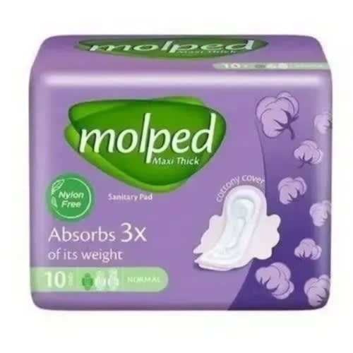 Molped Maxi Thick Sanitary Pad - 10 Pads In 1 - Normal - 6pcs