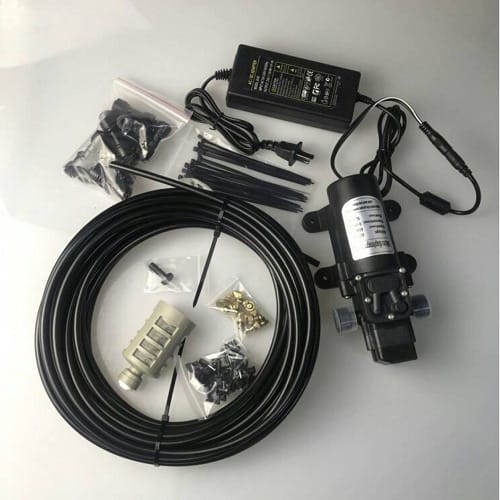 9m Water Mist Spray-12V DC - 220V AC Diaphragm Pump Nebulizer Misting Kit