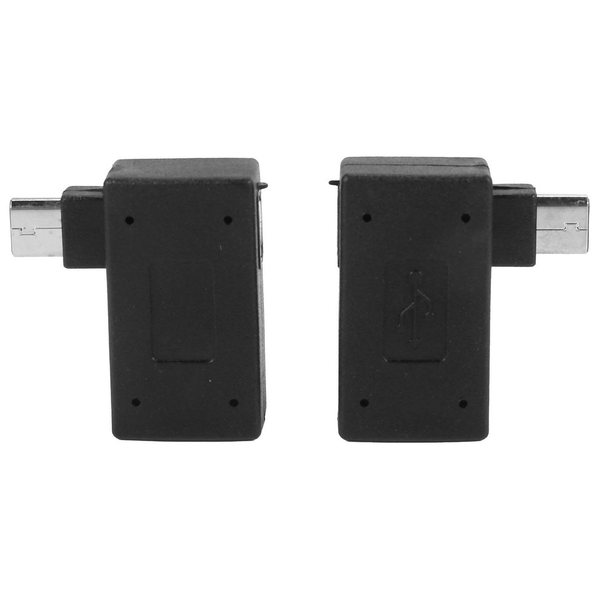 1 Pair  Left+Right  90 Degree Angled Micro-USB 2.0 to OTG Host Adapter with USB Power Connector For Mobile Phone Tablet
