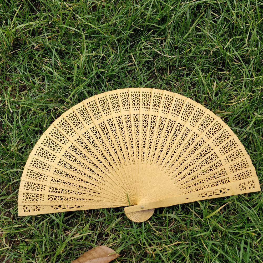 Summer Fans Hand Fan 2020 1pcs Wedding Chinese Pocket Bamboo Folding Wooden New Party Favor Bamboo Carved Fan Style 25#