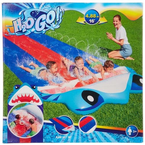 H2ogo Splashy Shark Slide 488cm - Water Slides & Blobz