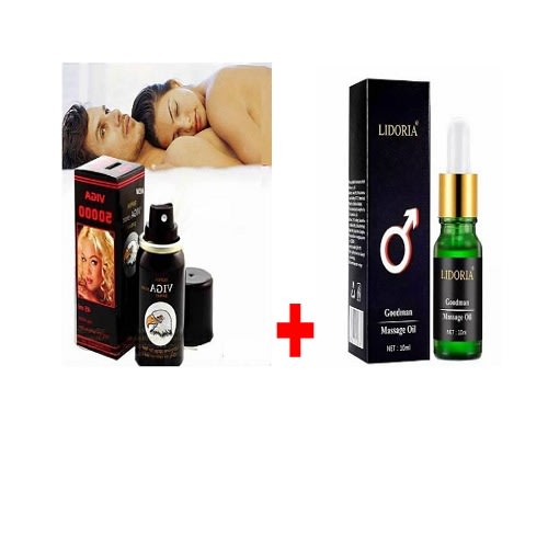 Combo Pack Super Viga 50000 Premature Ejaculation Delay Spray And Penis Enlarge Oil-15ml