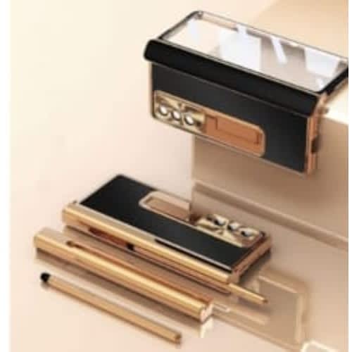 Full Screen Protector Phone Cover With 360 Kickstand For Samsung Z Fold 3 - Black